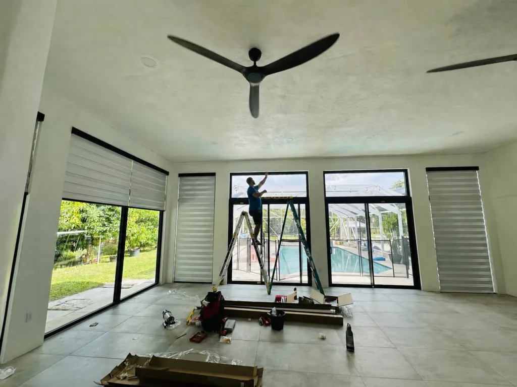 Window treatment company Miami – custom motorized shades installation